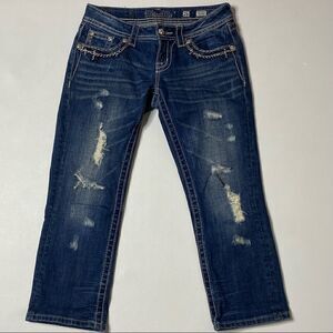 Miss Me | Factory Distressed Cropped Jeans